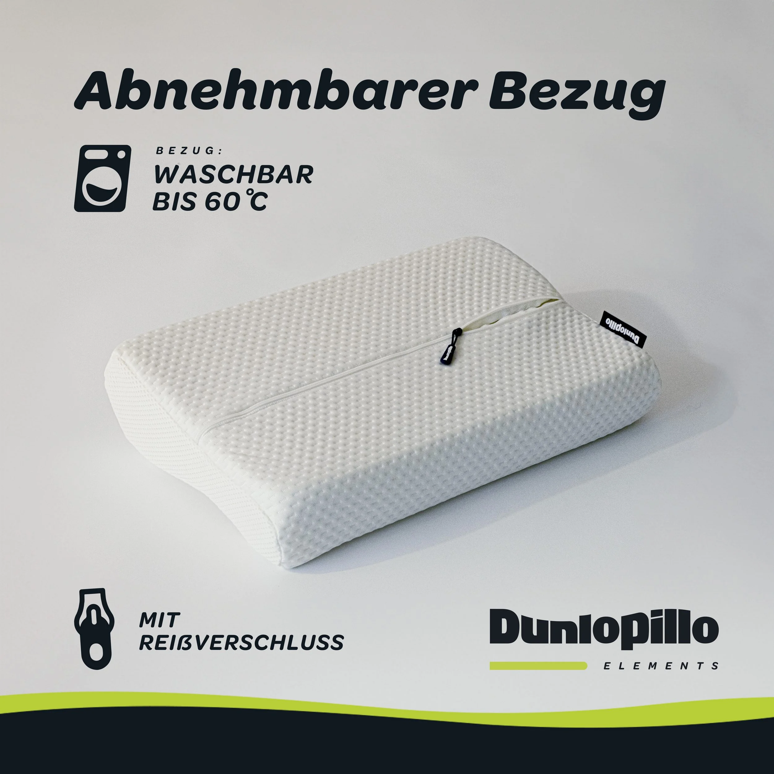 DUNLOPILLO Nackenstützkissen Home ergonomisch Viskoschaum 30x50 cm