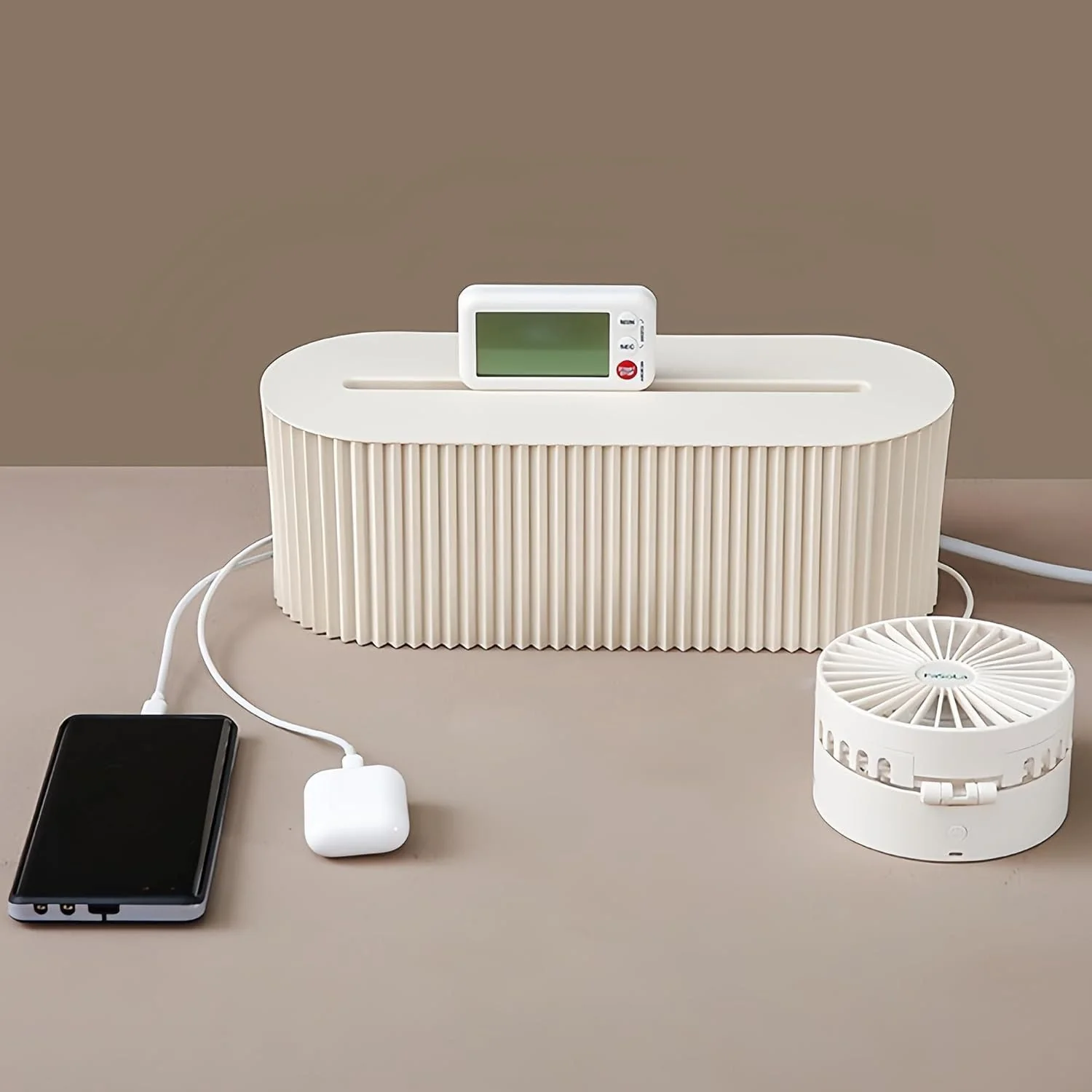 REFINED LIVING Kabelbox Kabelmanagement Organizer für Steckdosenleiste