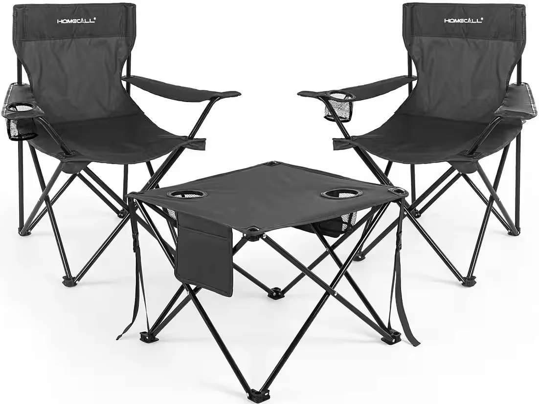 HOMECALL Campingtisch mit Stühlen klappbar Campingstuhl Set