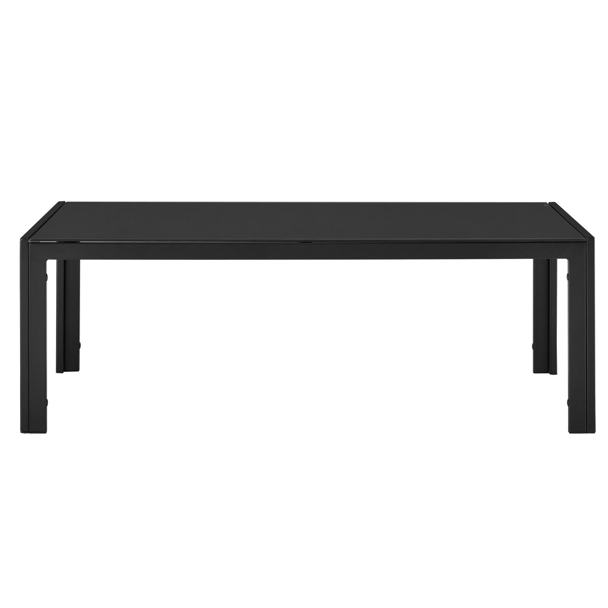 CASA.PRO Lerum Lounge Gartentisch Glastisch 100x50x35 cm schwarz