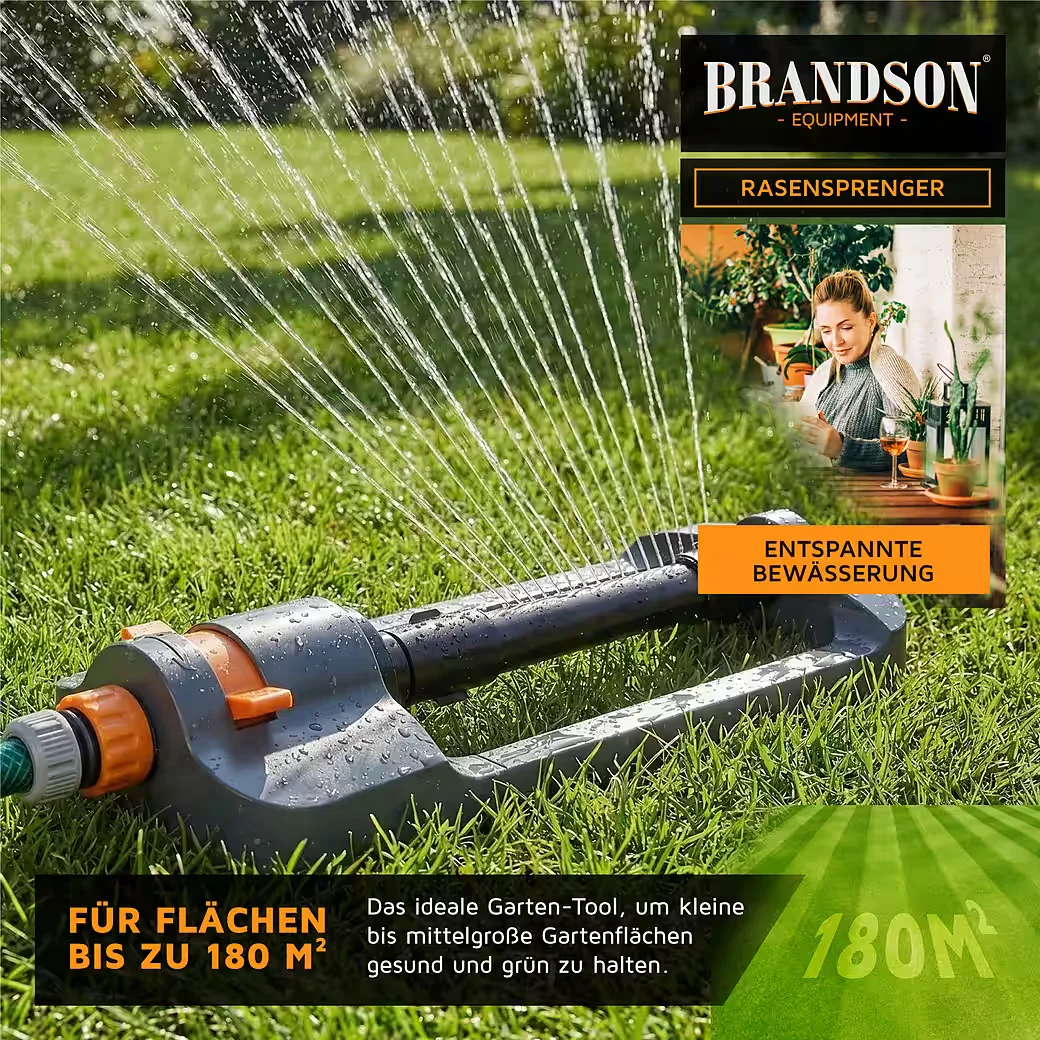 Brandson Viereckregner Rasensprenger Oszillationsregner Sprinkler