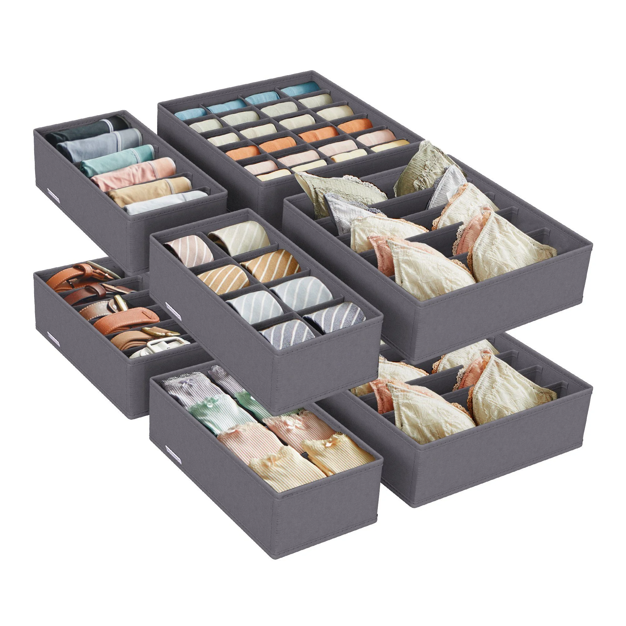 Aufbewahrungsbox Unterwäsche-Organizer, faltbar, Stoffboxen, für BHs Socken Krawatten