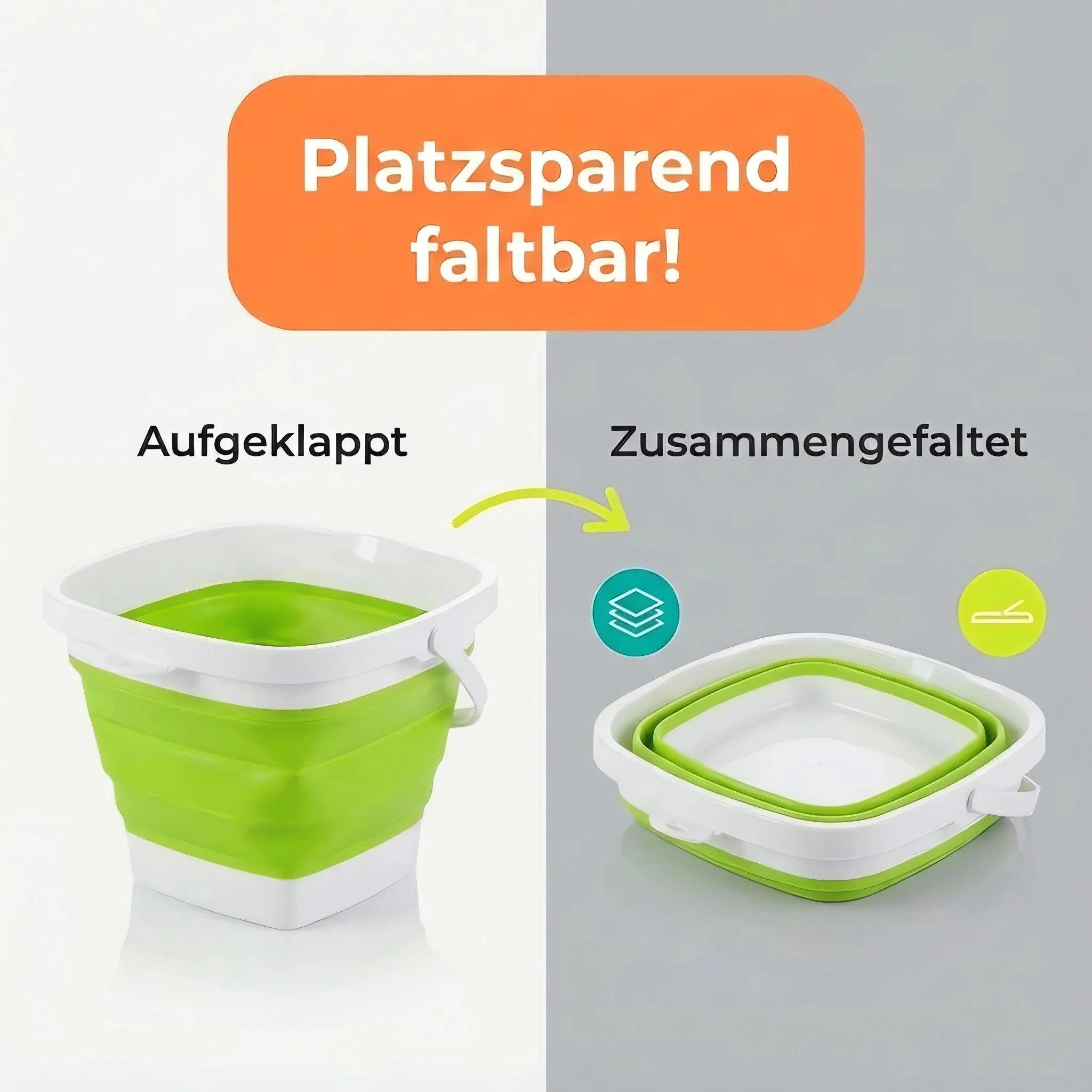 König Design Falteimer Putzeimer Wassereimer für Camping und Angeln