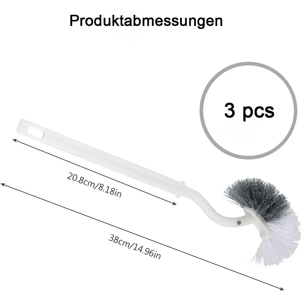 WC-Reinigungsbürste 3er Set WC Bürste mit Randreiniger