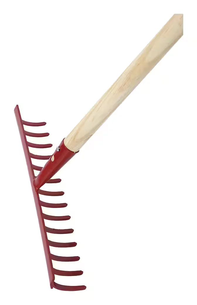 FLORAWORLD Gartenrechen 14 Zinken Stahl pulverbeschichtet mit Stiel