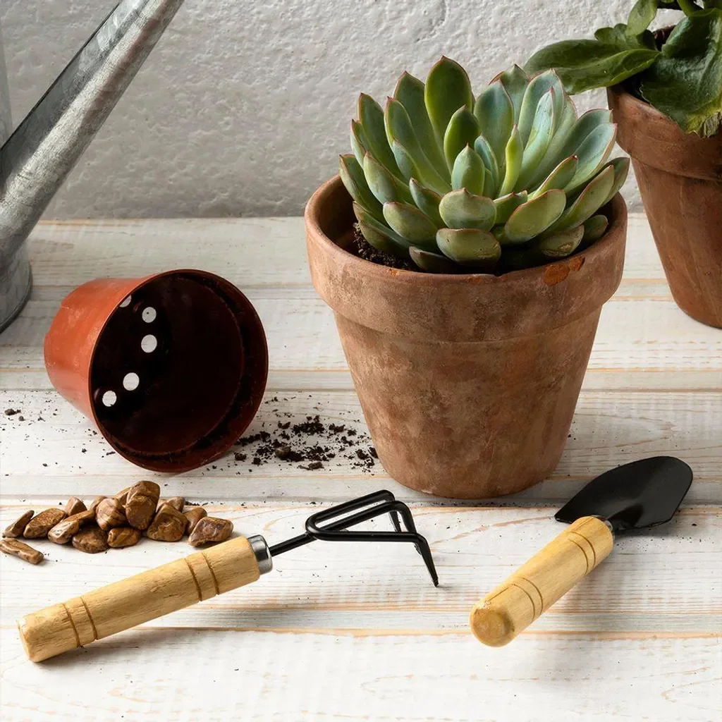 ProGarden Mini-Gartenwerkzeuge Set Spaten und Klauenharke 2-teilig