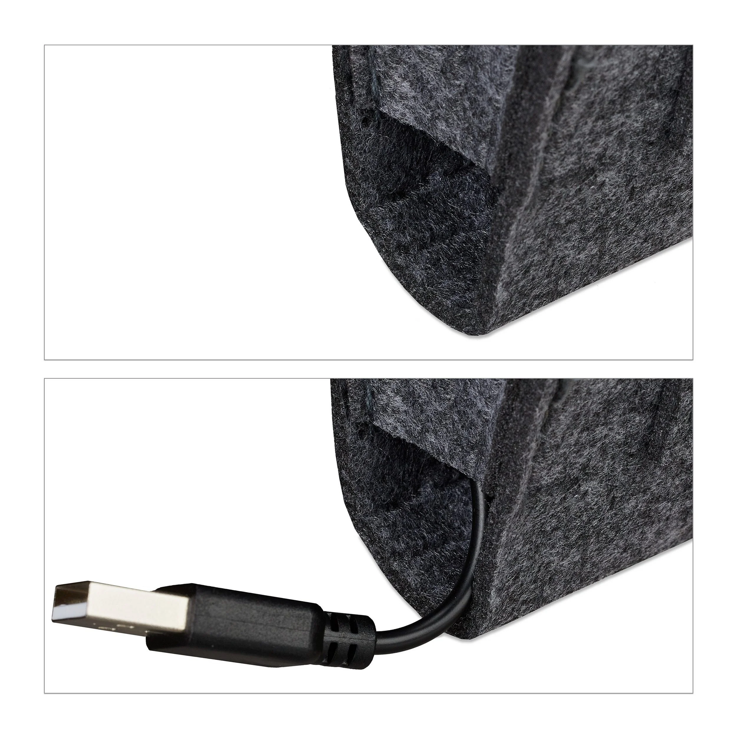 Relaxdays Filz Betttasche Bett Organizer mit Fächern Aufbewahrung