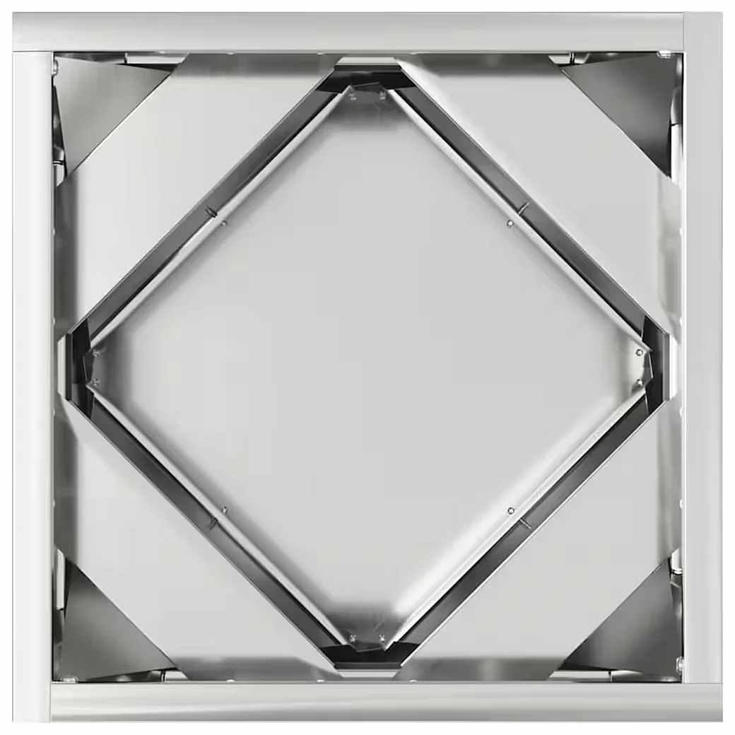 vidaXL Blumentopf Pflanzkübel Silber 30x30x30 cm verzinkter Stahl