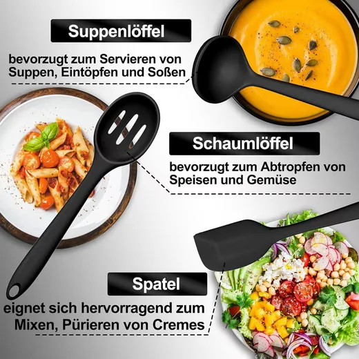 Kochbesteck-Set 43er Küchenhelfer Set Kochgeschirr Küchenutensilien Küchengerät Küchen