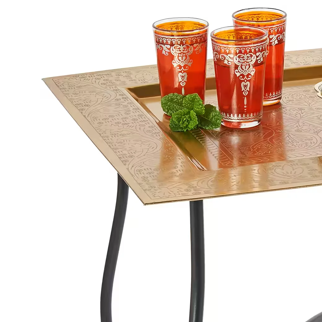 MARRAKESCH ORIENT und MEDITERRAN INTERIOR Klapptisch Sule Metall Gold