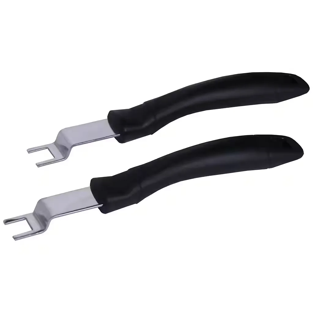 MELKO Edelstahlgriffe Set Grillzubehör für Grillroste 24 cm 2 Stück