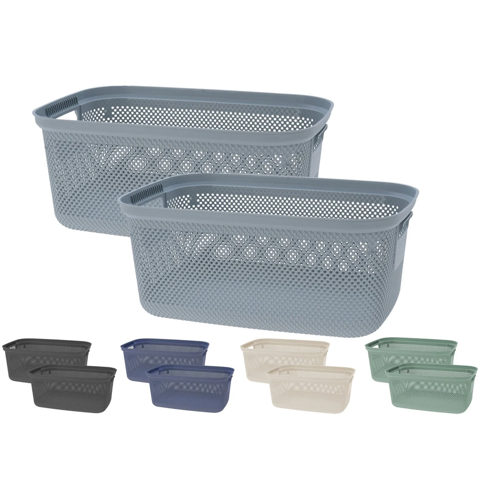 Wäschekorb Wäschewanne Kunststoff 30 L 2 er Set