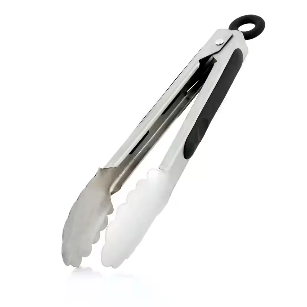BBQ-TORO Edelstahl Grillzange 27 cm hitzebeständig Küchenzange