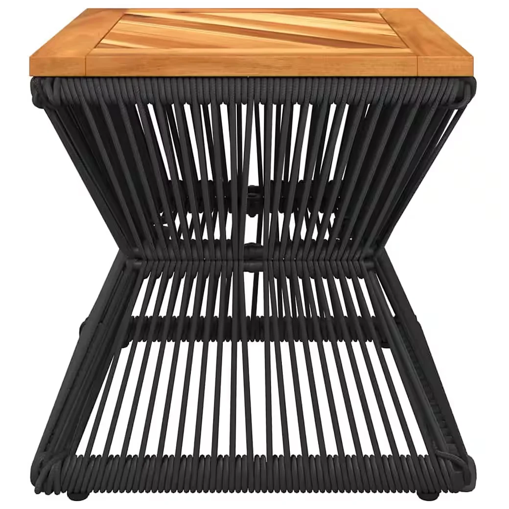 vidaXL Gartentisch Couchtisch mit Drahtgestell schwarz 38x38x38 cm