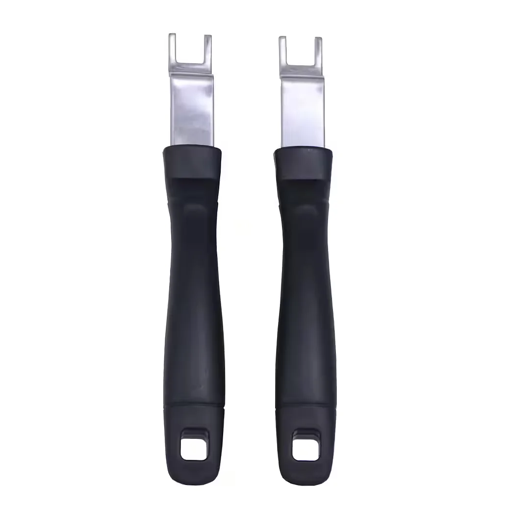 MELKO Edelstahlgriffe Set Grillzubehör für Grillroste 24 cm 2 Stück