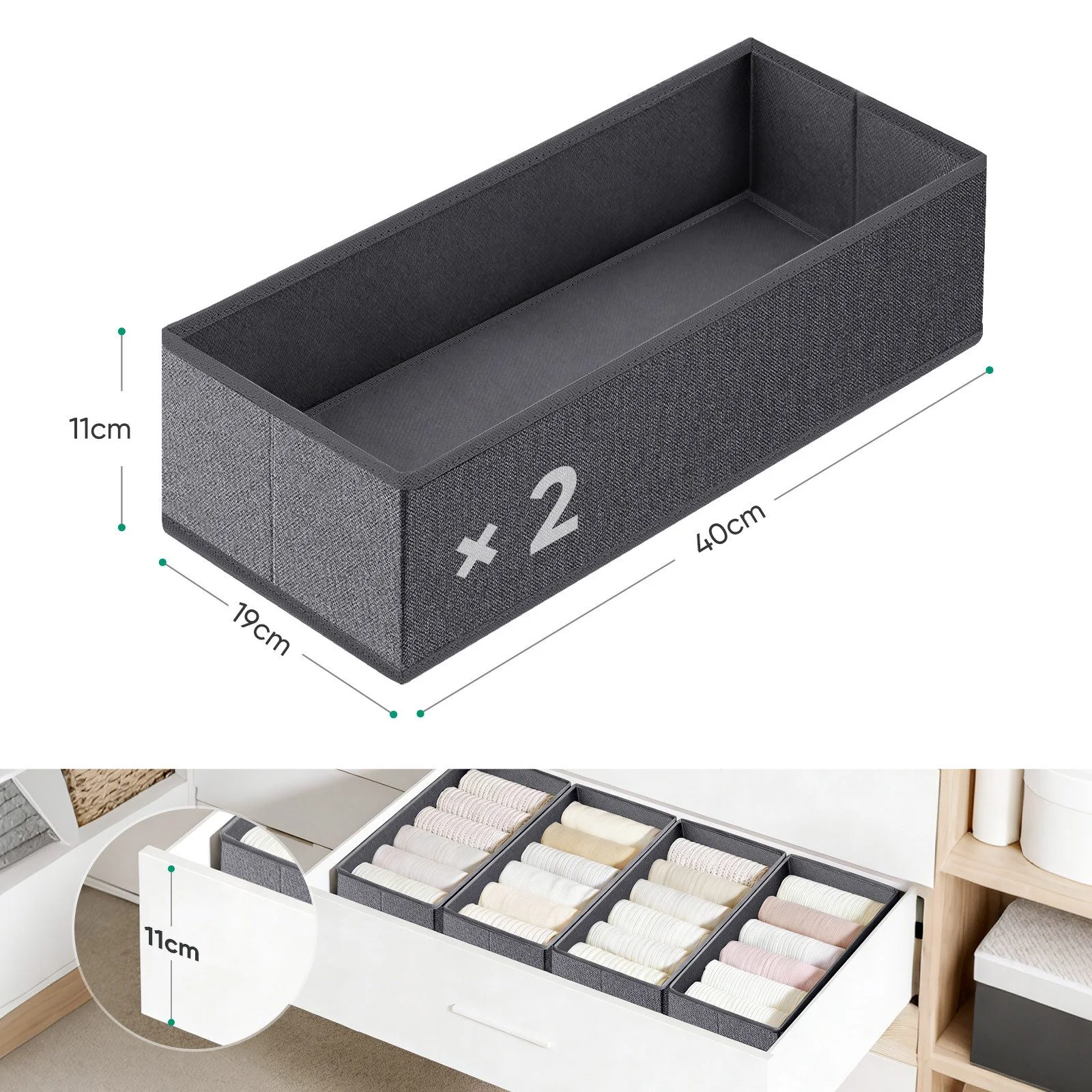 Aufbewahrungsbox Aufbewahrungsbox Set aus Vliesstoff – faltbarer