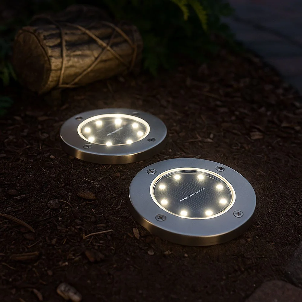 GLOBO LIGHTING Solar LED Gartenstrahler 4er Set kaltweiß wasserfest