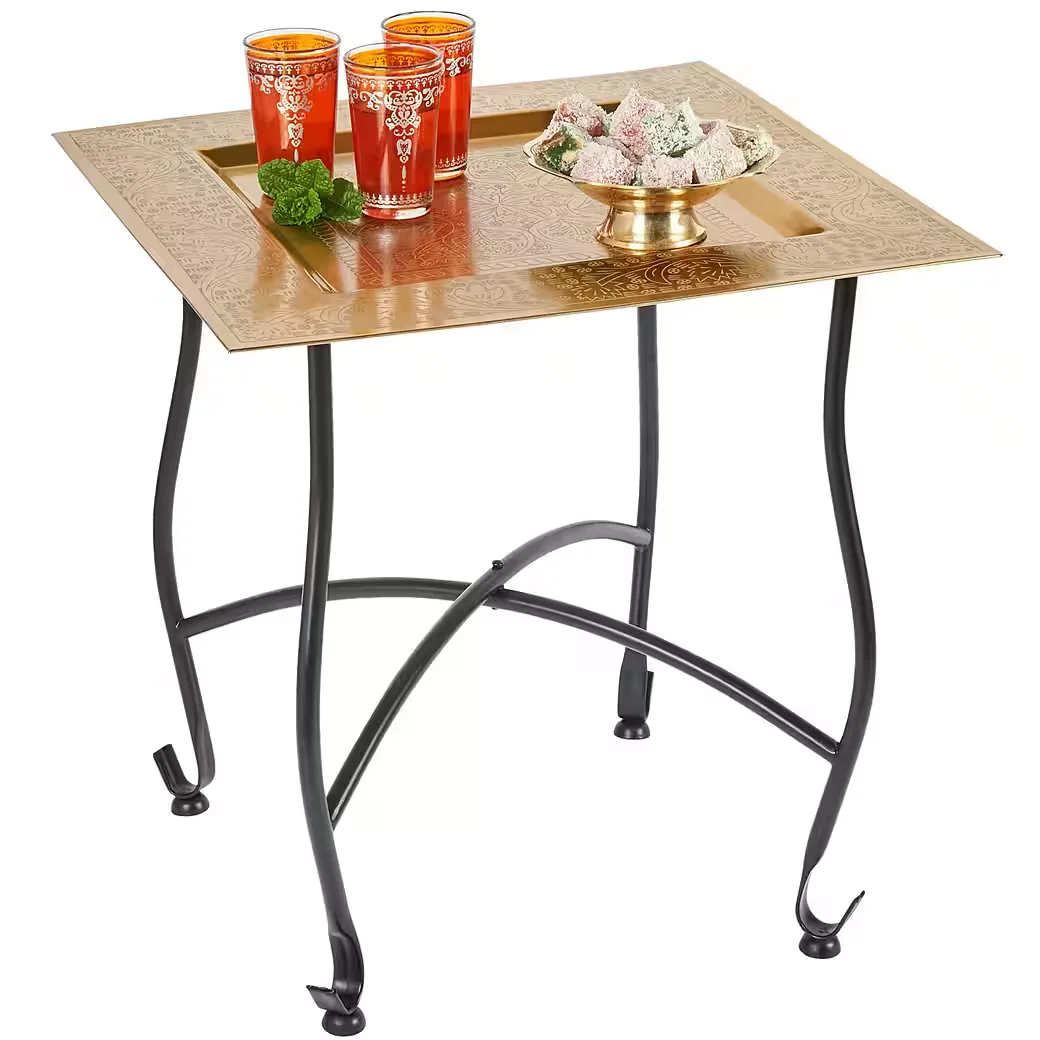 MARRAKESCH ORIENT und MEDITERRAN INTERIOR Klapptisch Sule Metall Gold