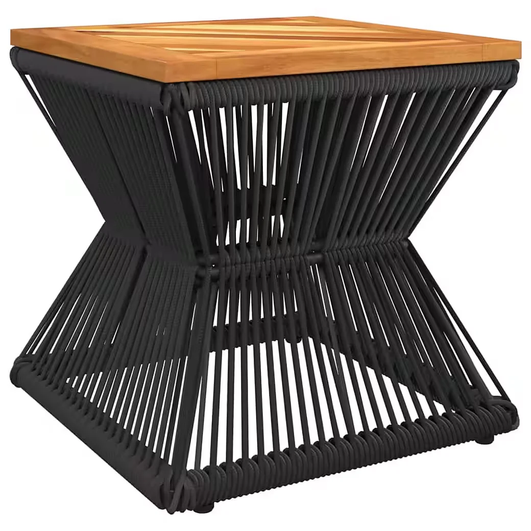 vidaXL Gartentisch Couchtisch mit Drahtgestell schwarz 38x38x38 cm