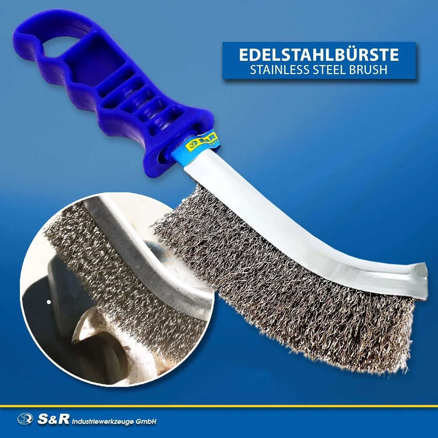 Reinigungsbürsten-Set Handdrahtbürste-Set, Drahtbürste 125mm Bürste, Entgraten, Entrosten