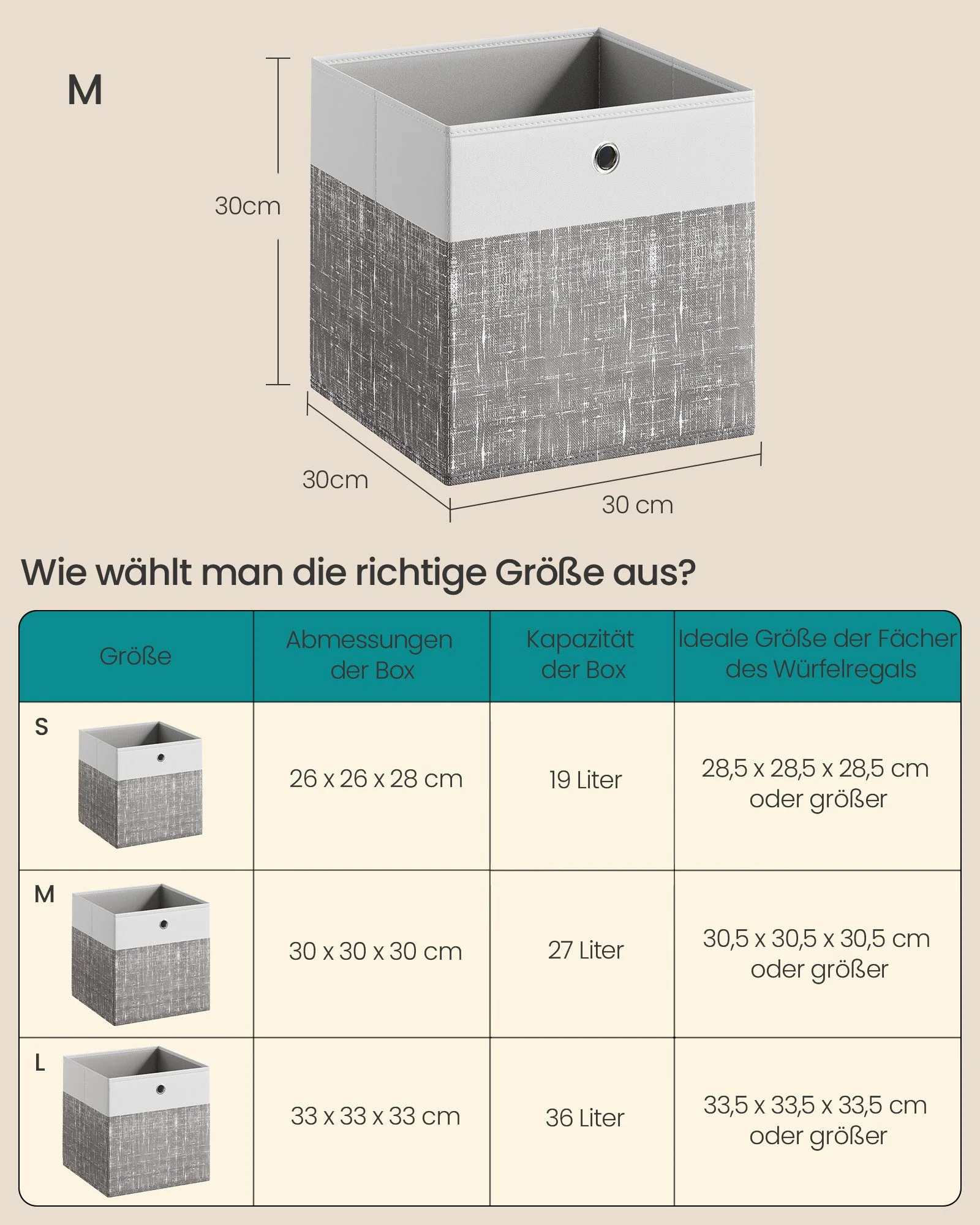 Aufbewahrungsbox Aufbewahrungskorb, Ordnungsboxen, Faltbox, Stoffbox für Würfelregal