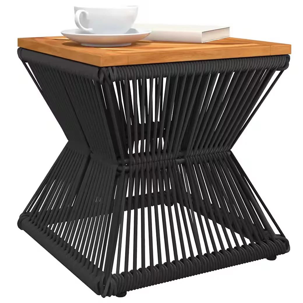 vidaXL Gartentisch Couchtisch mit Drahtgestell schwarz 38x38x38 cm