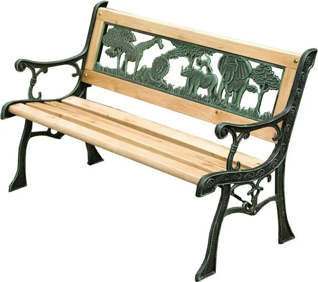 ST Leisure Equipment MINI JUMANJI Gartenbank Metall Holz 82x39x50 cm