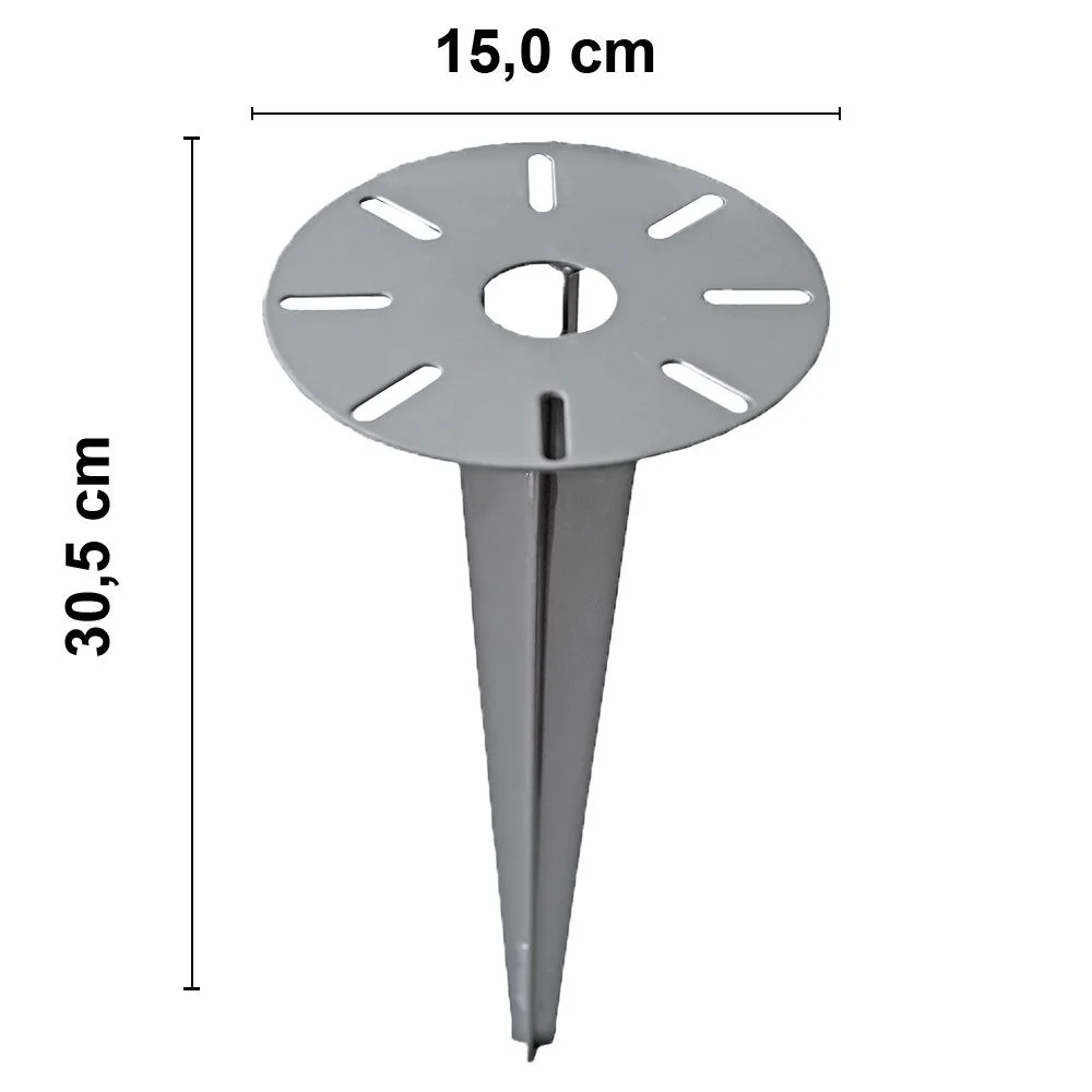 ETC-SHOP Erdspieß 30 cm Stahl für Gartenleuchten und Lampen