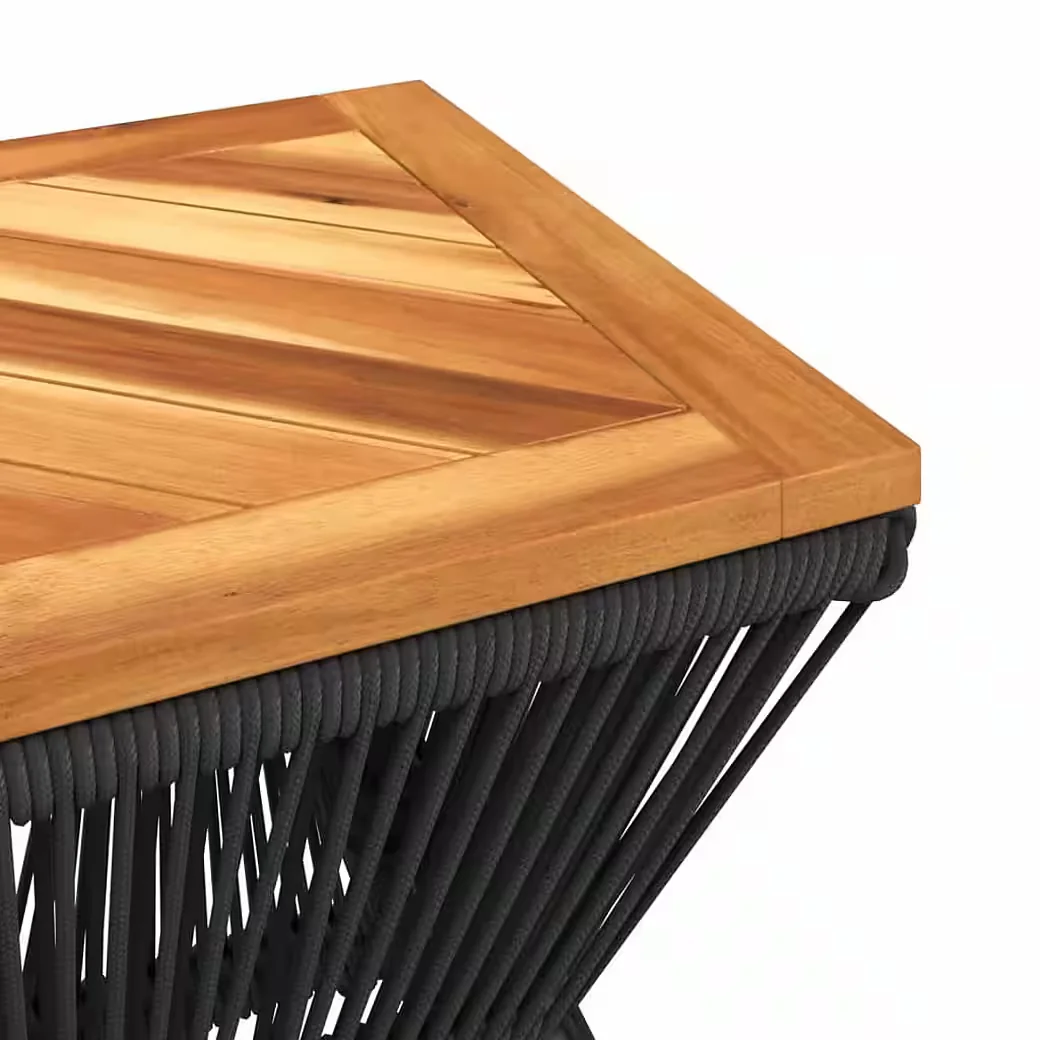 vidaXL Gartentisch Couchtisch mit Drahtgestell schwarz 38x38x38 cm