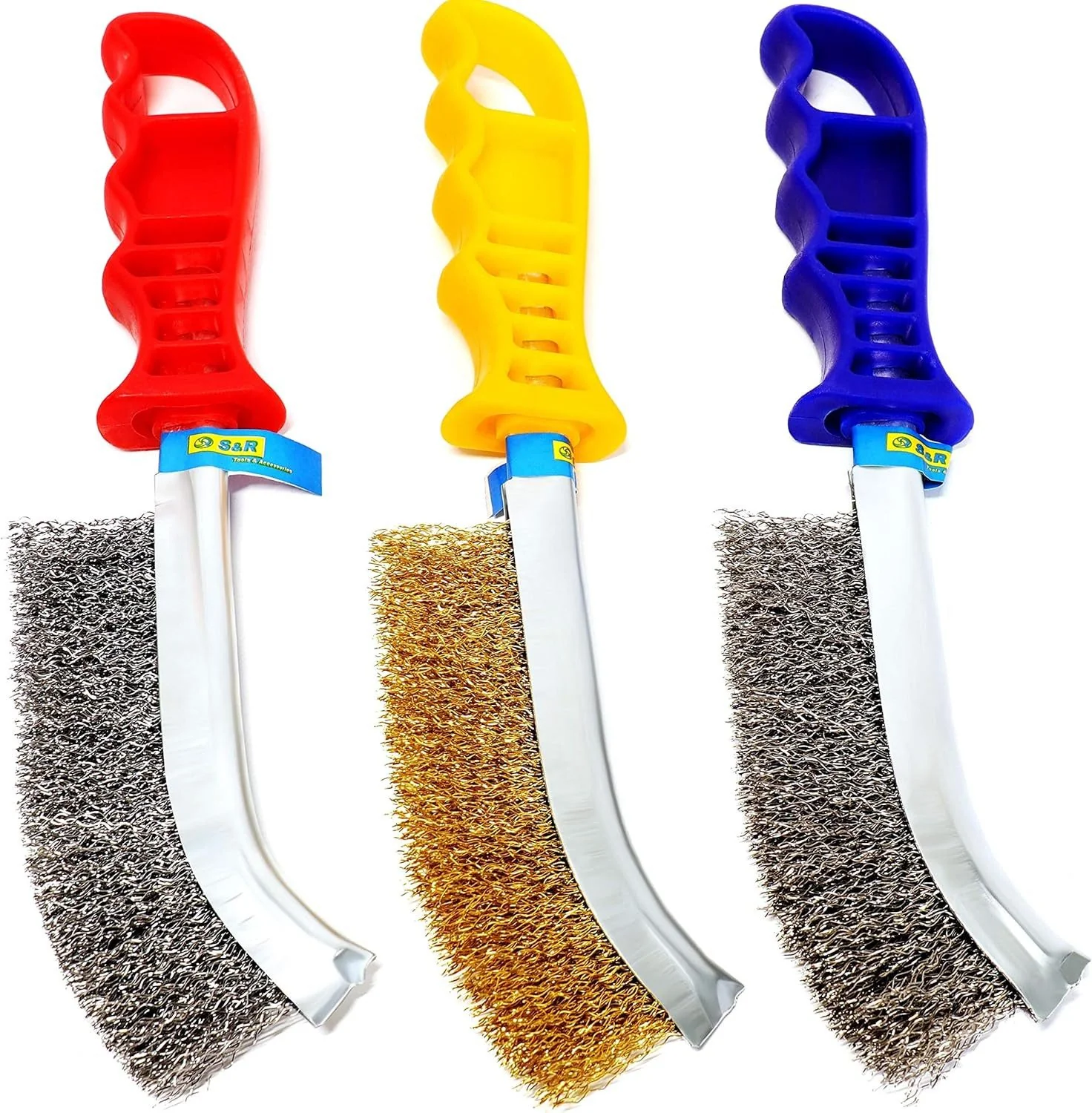 Reinigungsbürsten-Set Handdrahtbürste-Set, Drahtbürste 125mm Bürste, Entgraten, Entrosten