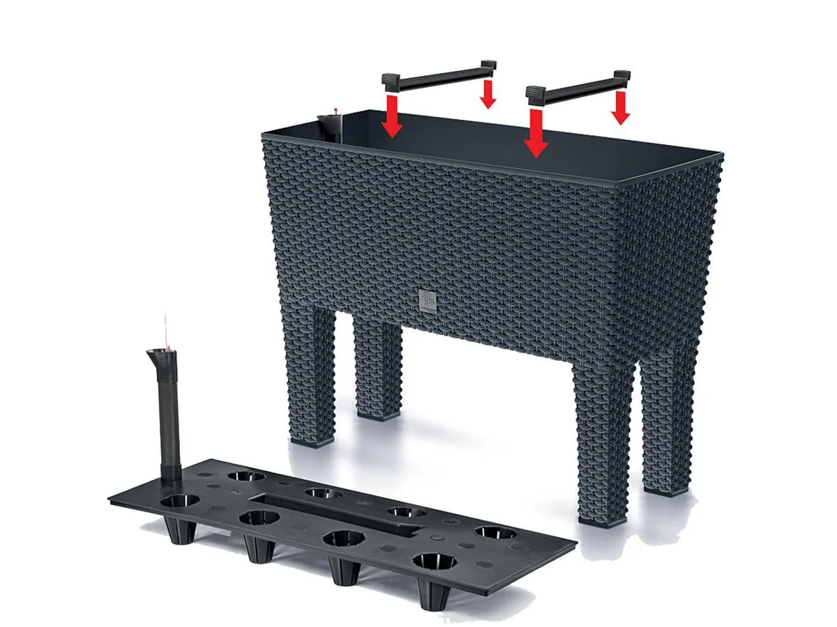 Prosperplast Rato Case High Hochbeet Blumentopf mit Bewässerungssystem