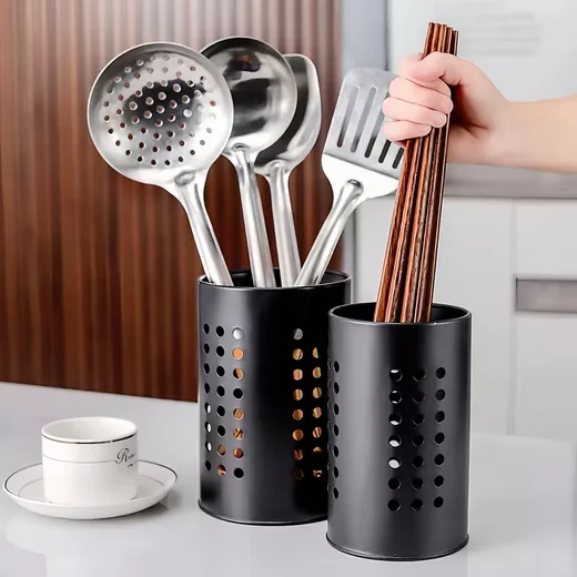 Besteckhalter 2er Set Küchenutensilienhalter aus Edelstahl, für Arbeitsplatte