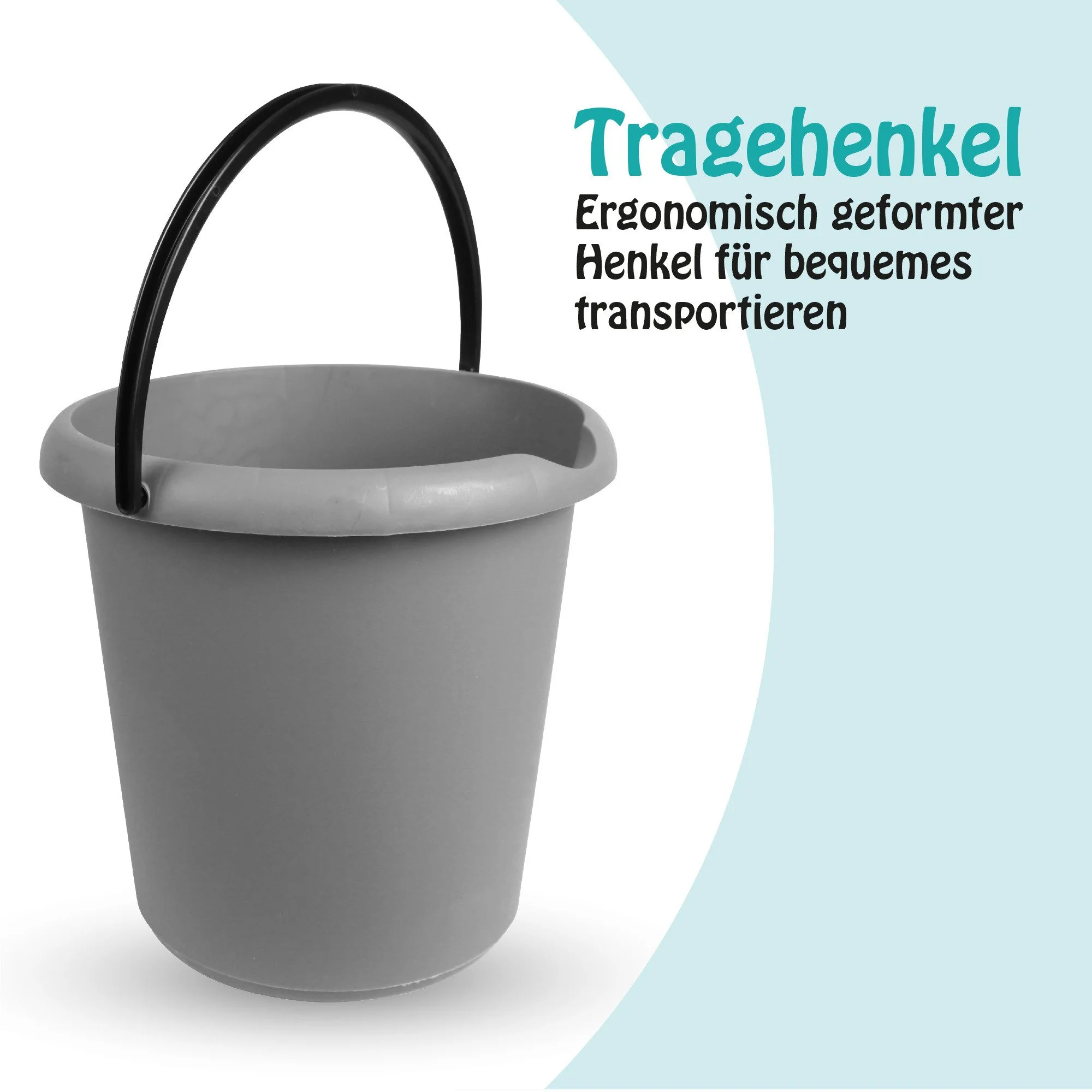 PROHOME Putzeimer Kunststoff Eimer Haushalt Reinigung