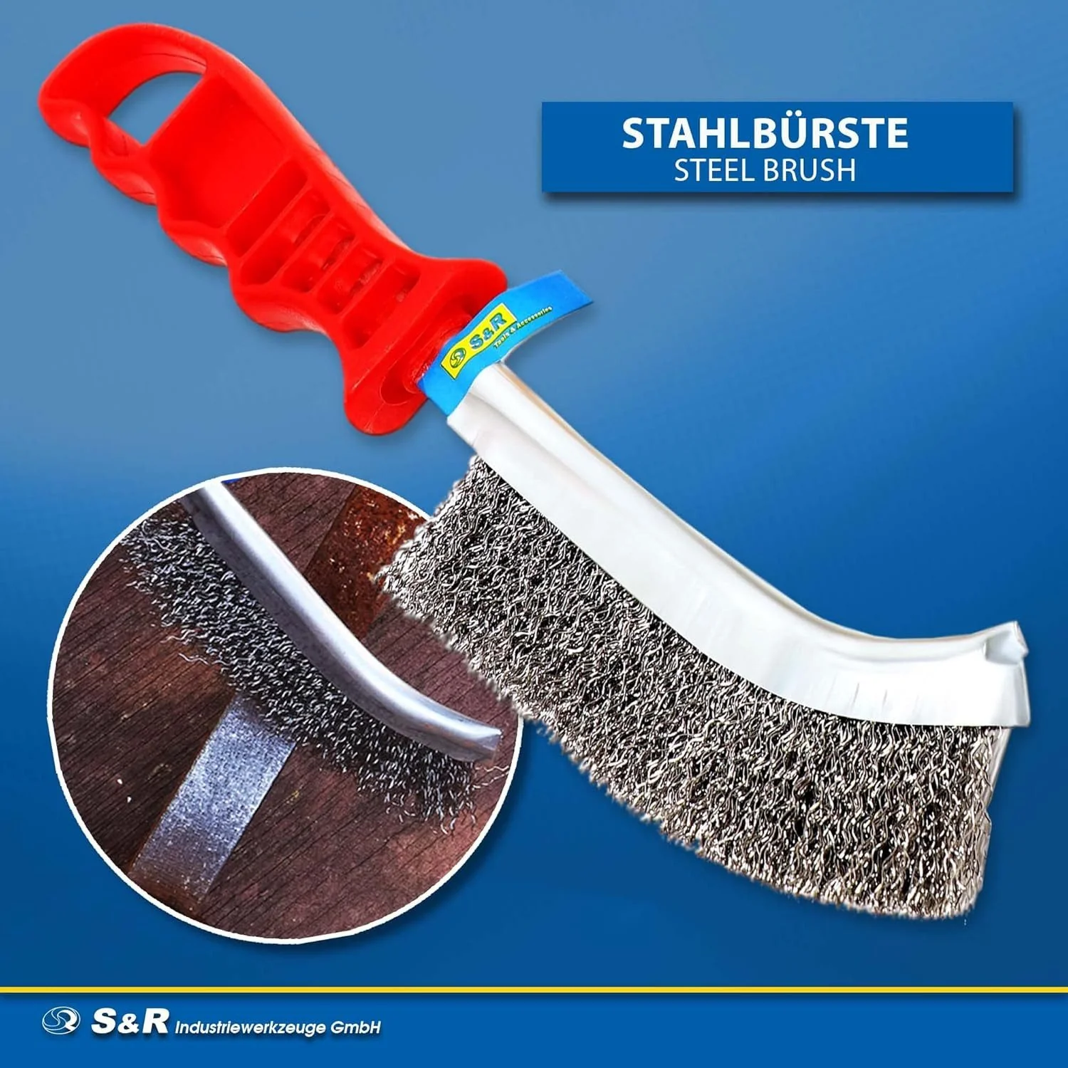 Reinigungsbürsten-Set Handdrahtbürste-Set, Drahtbürste 125mm Bürste, Entgraten, Entrosten