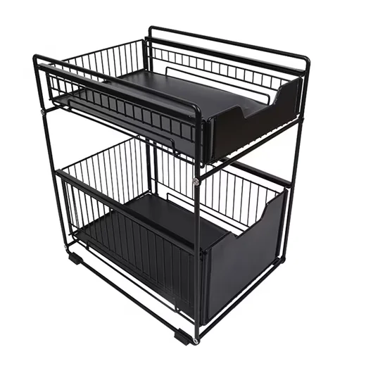 Küchenregal Schubladenregal mit 2 Körben Waschbecken Regal Unterschrank Organizer