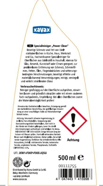 Reinigungs-Set Spezialreiniger "Power Clean", 500 ml, Haushaltsreiniger