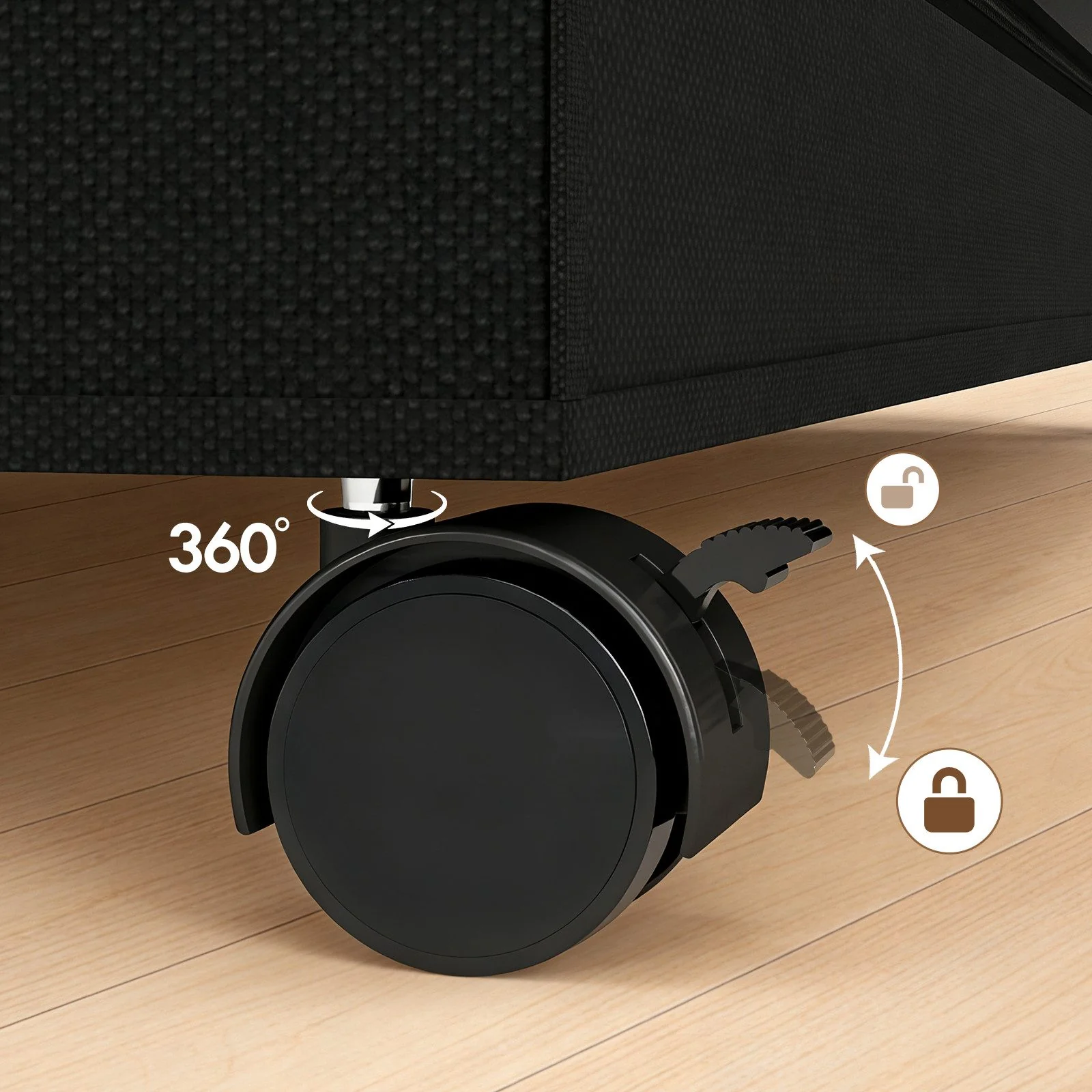 SEKEY Unterbett Aufbewahrungsbox mit Deckel transparent
