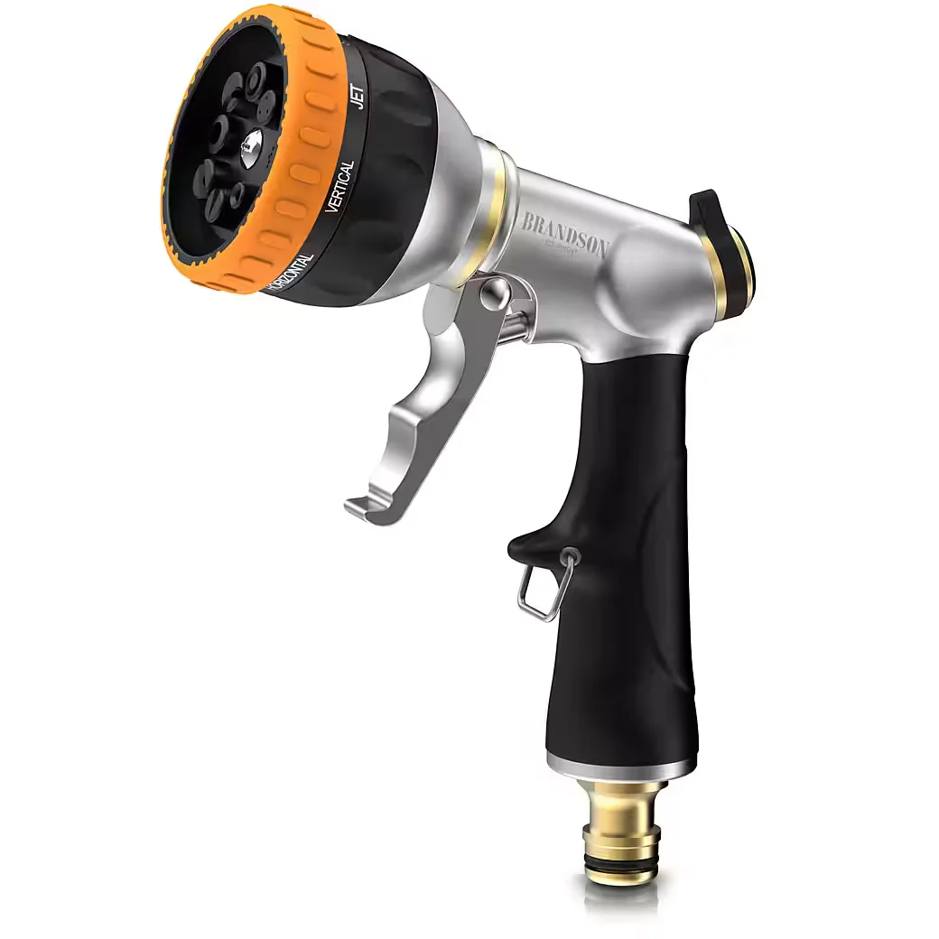 Brandson Metall Garten Handbrause 8 Sprühmuster Gartenpistole