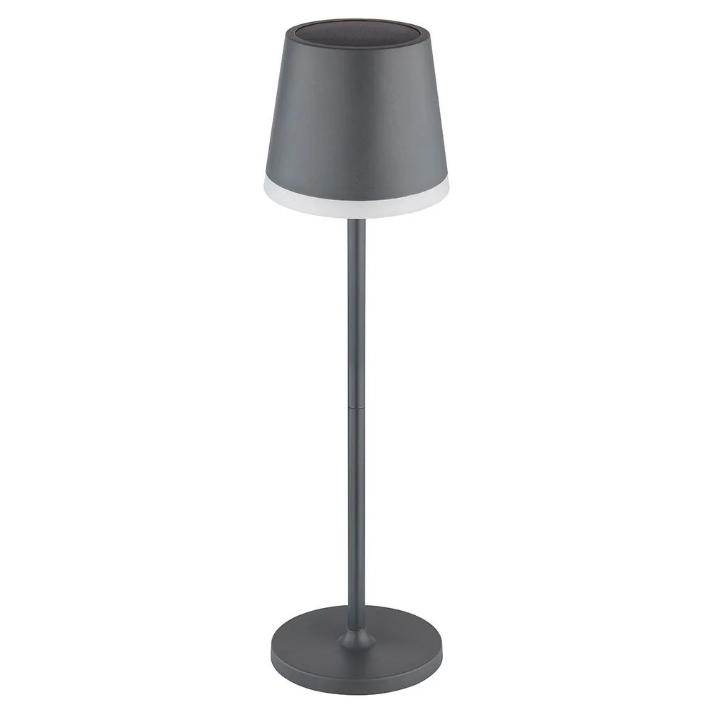 GLOBO LIGHTING LED Solar-Tischleuchte warmweiß anthrazit Garten