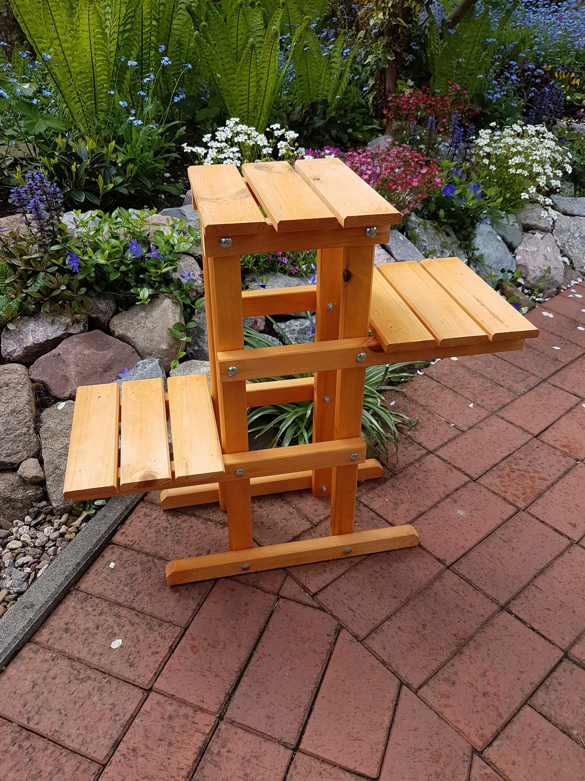 PROMADINO Blummentreppe Blumenständer 60x24x56 cm für Pflanzen