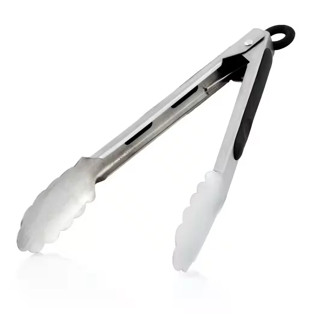 BBQ-TORO Edelstahl Grillzange 27 cm hitzebeständig Küchenzange