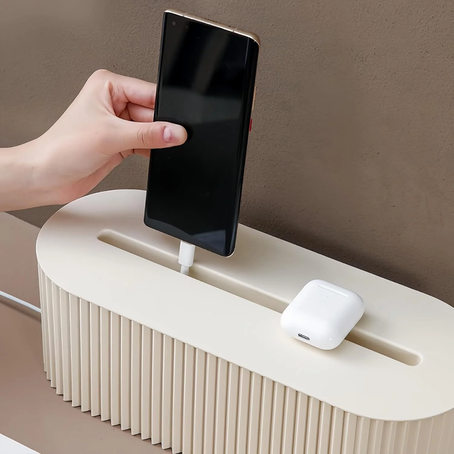REFINED LIVING Kabelbox Kabelmanagement Organizer für Steckdosenleiste