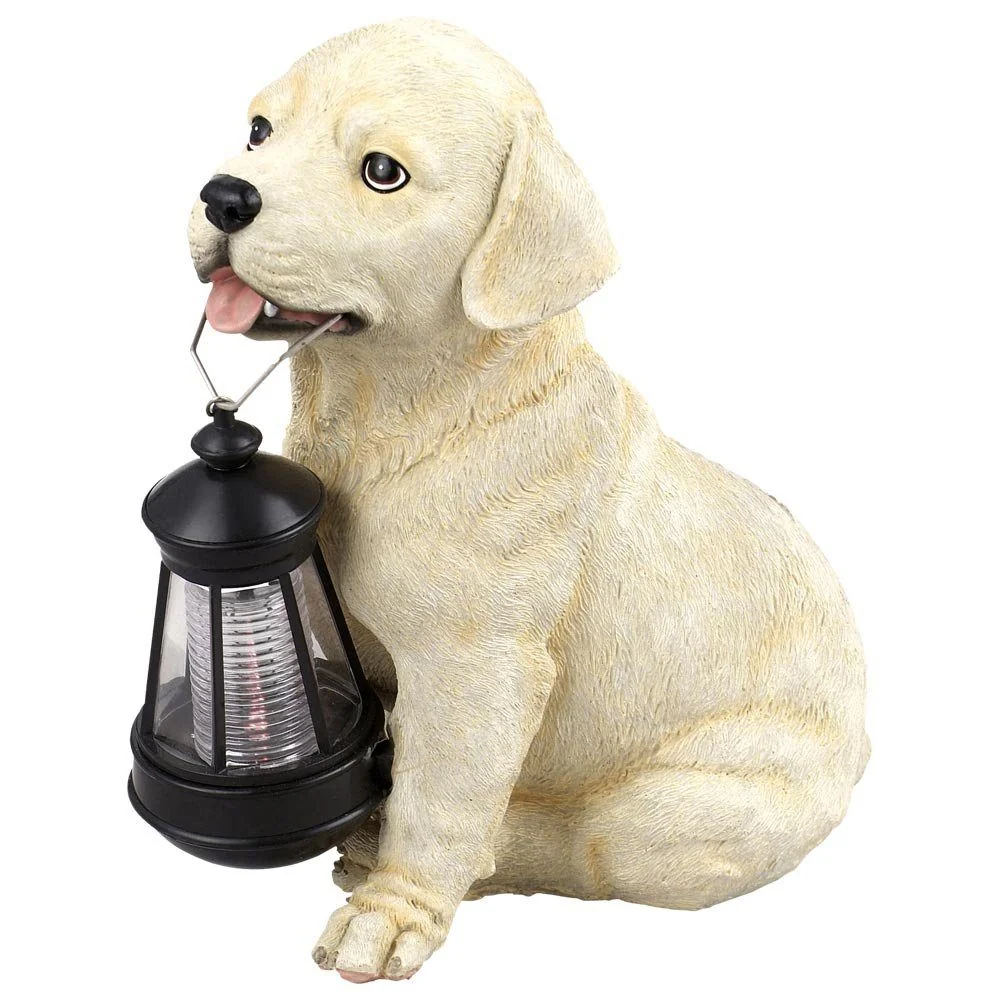 GLOBO LIGHTING Solarleuchte Hund Garten, LED warmweiß Dekofigur