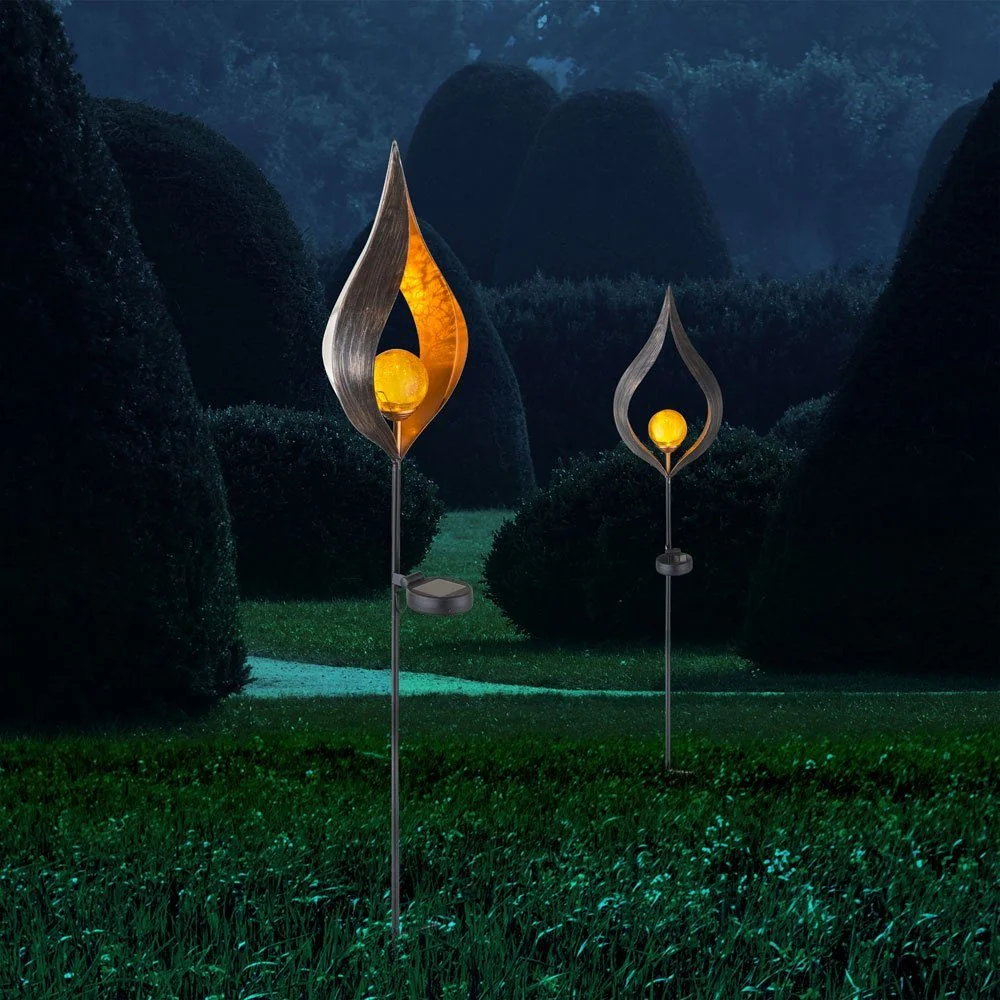 GLOBO LIGHTING LED Solar Außenleuchte Stecklampe Garten Deko