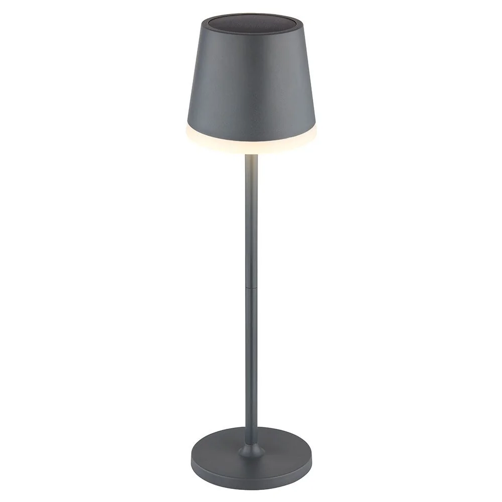 GLOBO LIGHTING LED Solar-Tischleuchte warmweiß anthrazit Garten