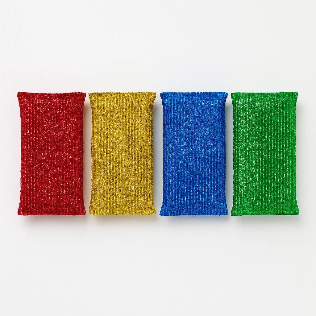 Reinigungsschwamm Lurex Schwämme 9 x 12 cm Reinigungsschwamm 4-er Set Küche Haushalt