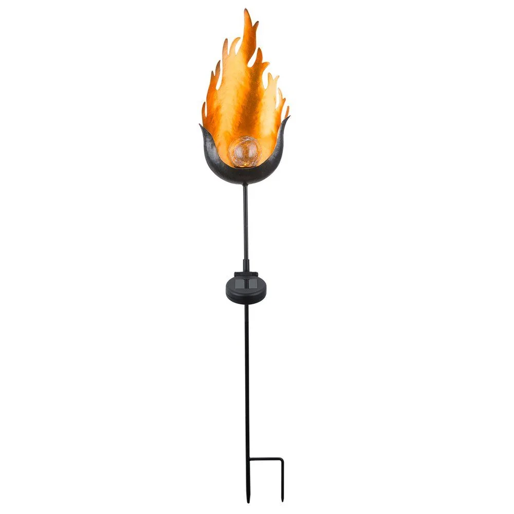 GLOBO LIGHTING LED Solarleuchte warmweiß Garten Erdspieß Glas Kugel