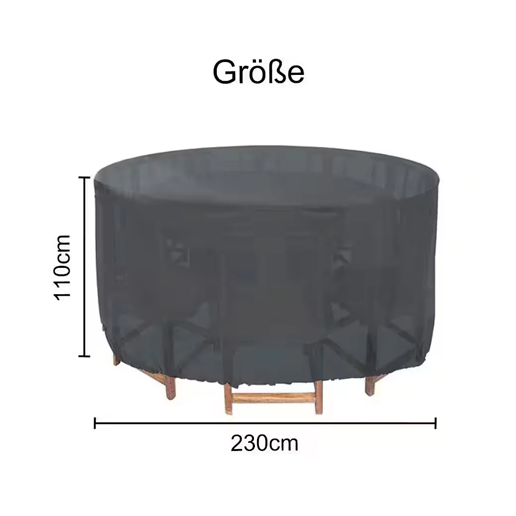 YOUYIJIA Schutzhülle für Gartenmöbel rund Gartentischabdeckung