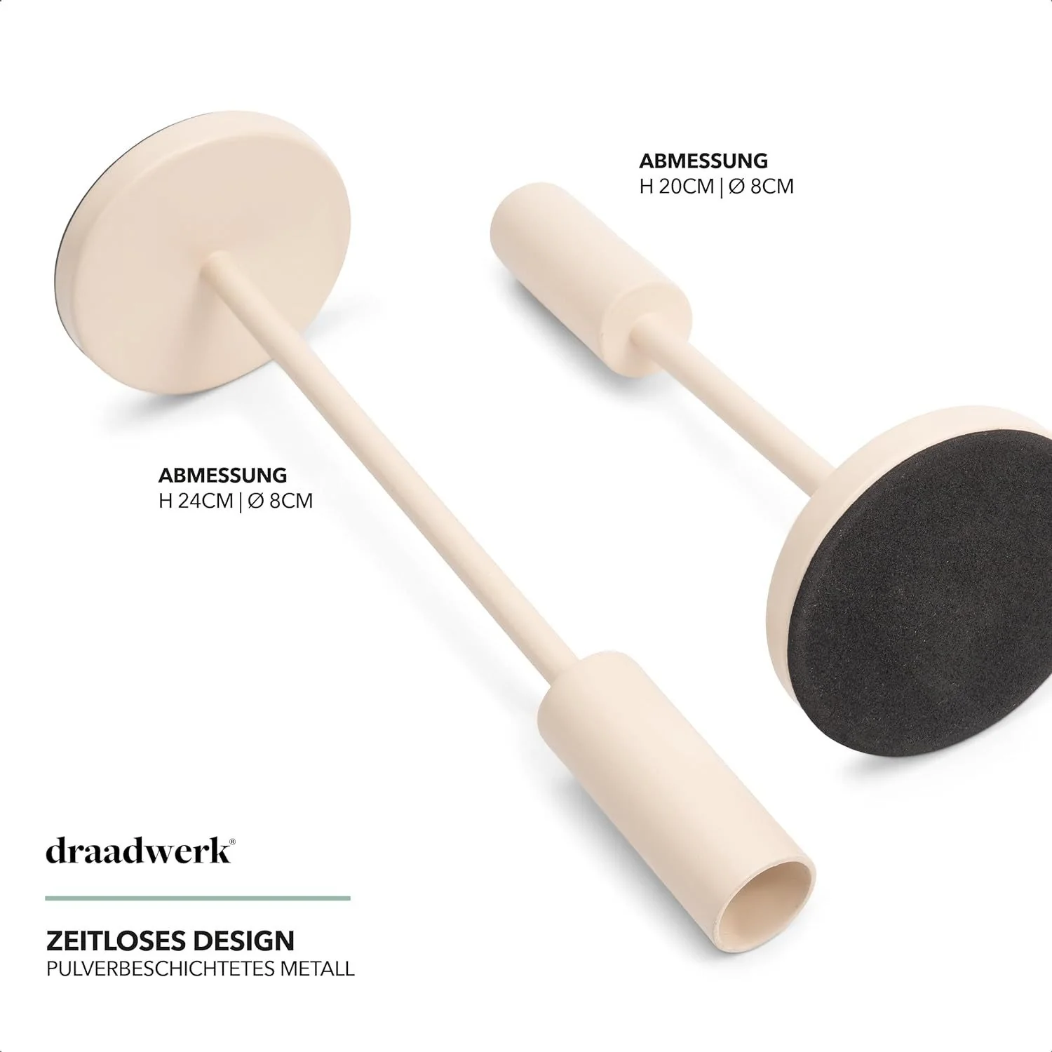 DRAADWERK Kerzenhalter 2er Set für Stab- und Spitzkerzen