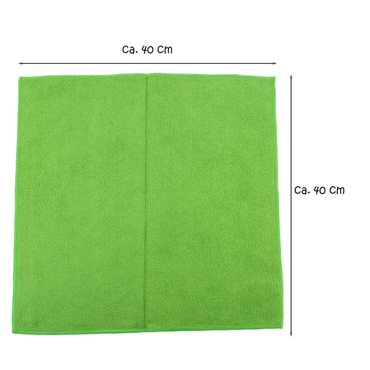 VARIVENDO Mikrofasertücher grün 40x40 cm Reinigung 10er Pack